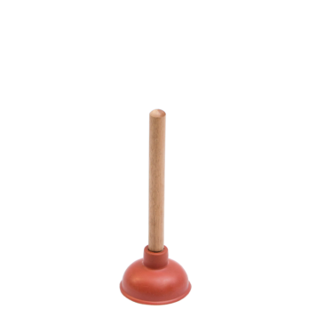Non Sleeve(Half-Ball) Type: Rubber Toilet Plunger with 9” Wood (HO-305/AW)